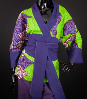Kimono ton vert et violet